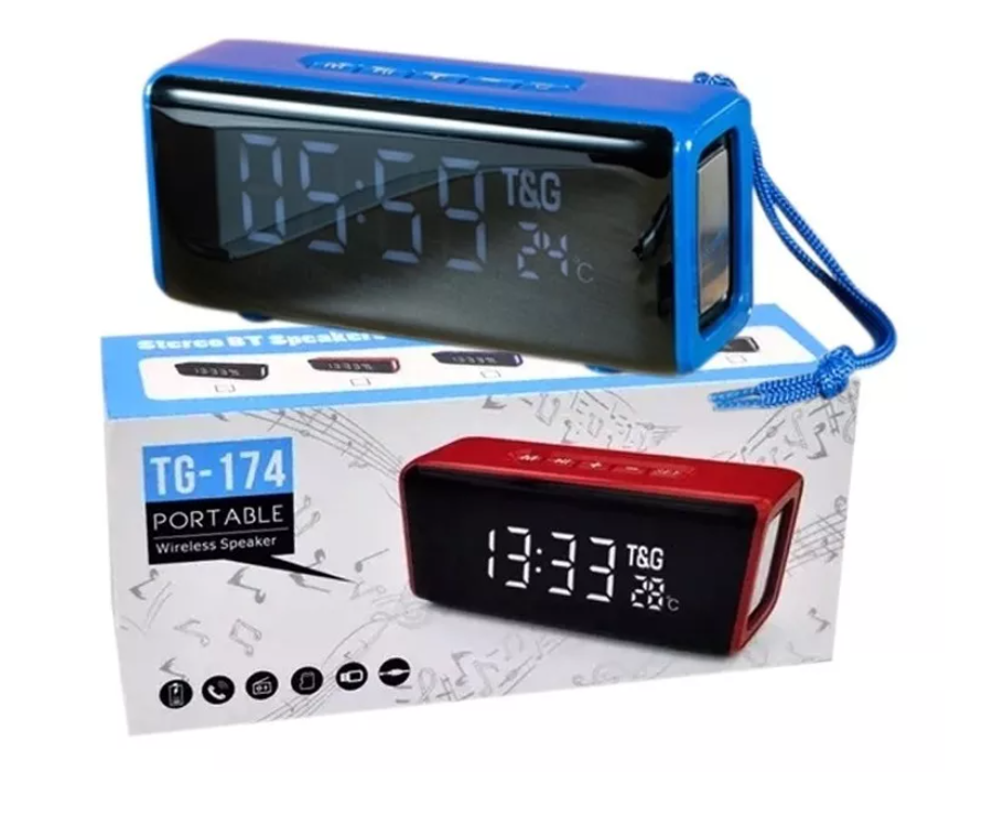 Parlante Reloj Despertador Bluetooth Fm Tg-174